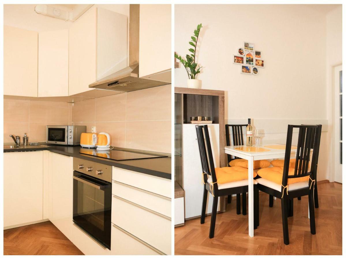 Yellow Apartment Few Steps From Metro Prague Luaran gambar