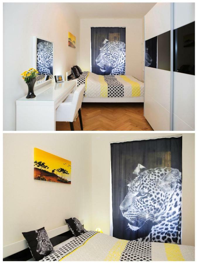 Yellow Apartment Few Steps From Metro Prague Luaran gambar